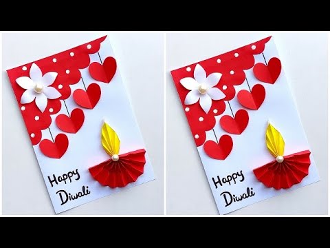 Easy and Beautiful Diwali card making 2023 / Handmade Diwali greeting card making #diwalicard