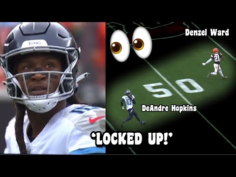 DeAndre Hopkins ‘LOCKED UP’ Vs Denzel Ward 😳 & MADE HIM CHANGE SIDES! (WR Vs CB) Browns vs Titans