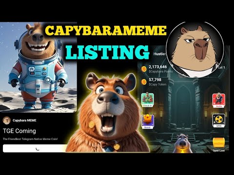 Capybara Meme Airdrop Listing Date Tokens Withdrwal Start | CapybaraMeme airdrop & withdrawal today