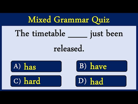 Mixed English Grammar Quiz 58:  Can You Score 10/10 In This Quiz?