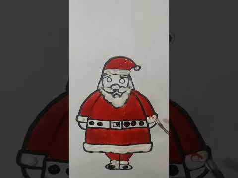 Santa Claus drawing easy. Christmas drawing.#drawing#youtube#ytshorts#christmas#viralshort#art#reels