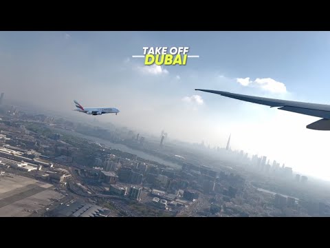 Taking Off from Dubai International Airport | Dubai City Views | DXB-BOM