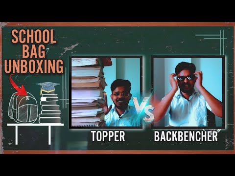 School Bag Unboxing 🎒😳 | Topper Vs Backbencher (part 14)😬 #shorts #funny #cbse #aruj