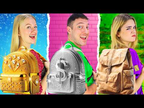 Rich vs Broke Girl at School | Parenting Hacks and Rich vs Poor Situation by Crafty Hype