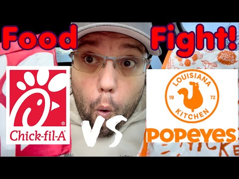 FOOD FIGHT!  Chick-fil-A vs Popeye’s Spicy Chicken Food Review!