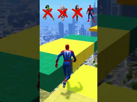 GTA5 - which superheroes is luckier? Ep 198   #spiderman # #gta5  #gta5superhero