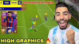 FIRST TRY OF EFOOTBALL 22 MOBILE 🔥 AWSOME GAMEPLAY + GRAPHICS 😱🔥