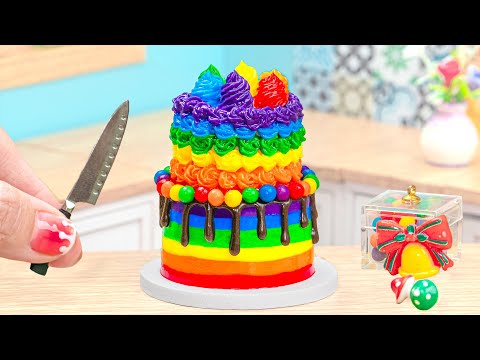 🌈Miniature Cake Decorating ideas with Chocolate🌈How to Mini Rainbow Colorful Cake Decorating Ideas