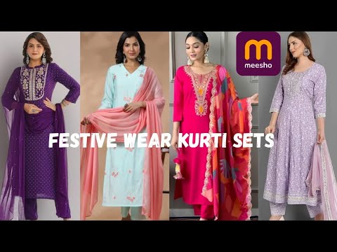 Meesho affordable kurta sets haul/festive special/Christmas/New year#meesho#kurtiset