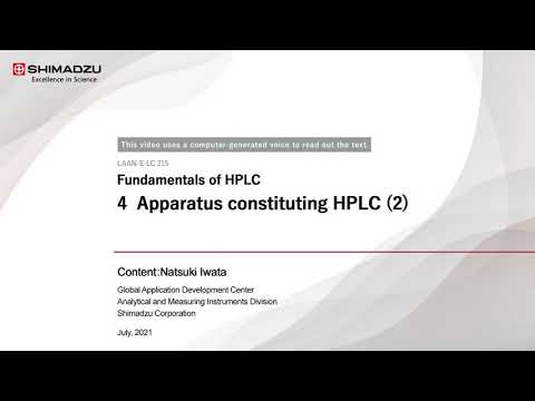 Fundamentals of HPLC 4. Apparatus constituting HPLC [2]