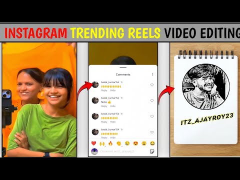 Instagram Trending Comments Profile Photo Pencil Sketch Effect Video Editing