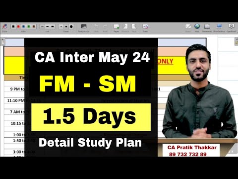 FMSM 1.5 Days Plan CA Inter May 24 🎯 CA Intermediate May 2024 FM SM Most Important Questions List