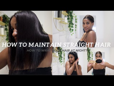 How i maintain silk pressed straight natural hair for 3 weeks! | WRAP ALTERNATIVE | Natural Nadine