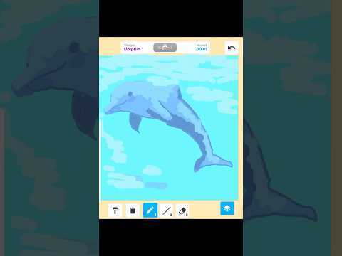 Drawing Cute Dolphin in Roblox #roblox #drawing #speeddrawing