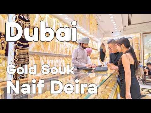 Dubai 🇦🇪 Naif Dubai, Gold Souk [4K] Night Walking Tour