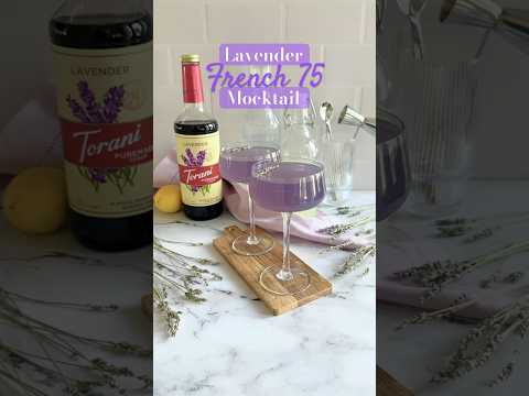 #ad 🪻 Lavender French 75 #Mocktail made with @Torani #floraldrinks #shorts