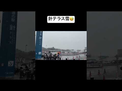 針テラス雪でワロタ😂11月の雪はヤバめ😅#モンキー125#針テラス#雪#モトブログ#バイクツーリング