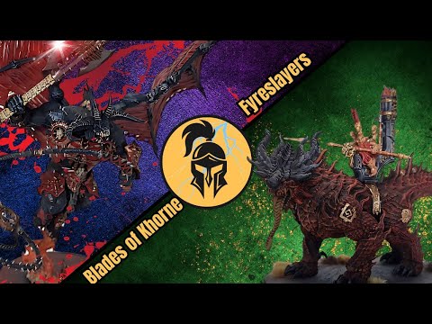 Age of Sigmar 4th Edition Battle Report: Blades of Khorne Vs Fyreslayer!