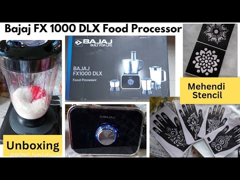 Bajaj FX 1000 DLX Food Processor Demo Video | Best Food Processor #unboxing |mehendi stencil review