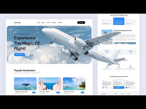 Create A Responsive Tour & Travel Website Design Using HTML CSS JAVASCRIPT | Step By Step Tutorial