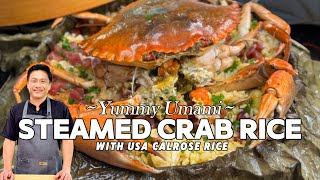 Make this Yummy Umami Steamed Crab Rice for CNY!