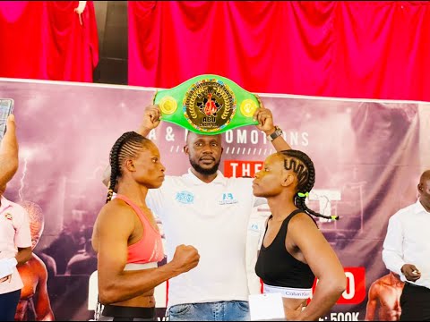 KIWALABYE Vs TZ's Idris Feruzi,NANZIRI Vs KEN's Nicolien Acieng,Mugerwa-JumaWaiswa Official Weighing