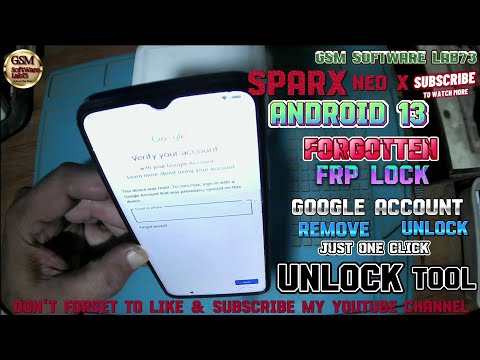 Sparx Neo X FRP Bypass|Sparx Neo X Google Account🔐 |Android 13|Sparx Neo X FRP Remove BY Unlock Tool