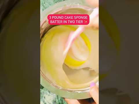 Part -1 Two tier cake sponge batter✨ #ytshorts  #cake #Dreamycakehouse #viralvideo #trendingcake