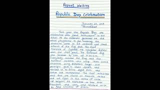 Republic Day Celebration Report writing in english || Report writing in English  #shorts #ytshorts