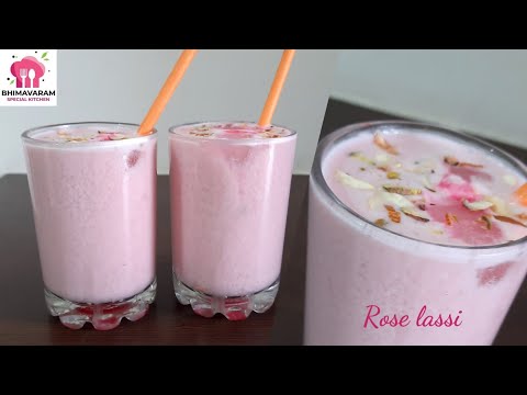 Rose lassi in telugu || rose lassi recipe in telugu || Summer special || summer drinks || cool lassi