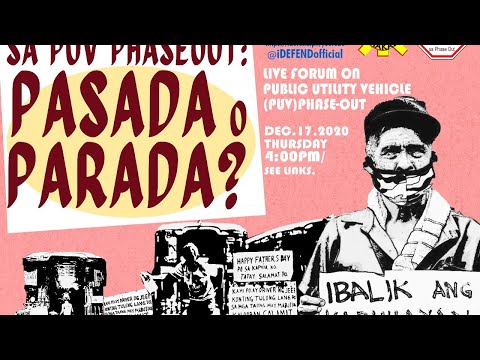 Sa PUV Phasout: Pasada o Parada? Isang  talakayan tungkol epekto ng PUV phaseout sa mamamayan.