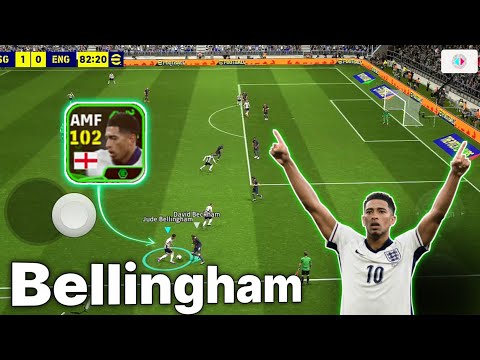 102 Booster Jude Bellingham New POTW AMF Card Gameplay Review - efootball 2025 Mobile