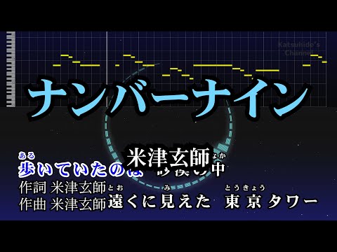 ナンバーナイン / 米津玄師 カラオケ ガイドメロディーあり 音程バー 歌詞付き