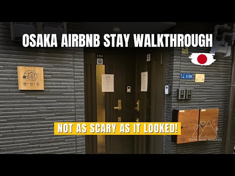 Japanese Airbnb Stay Apartment Walkthrough Tour | Osaka Japan | Not as scary as it looked!