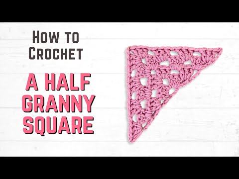 How to Crochet a HALF Granny Square | EASY Granny Triangle