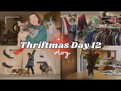 THRIFT WITH ME • THRIFTMAS DAY 12 • #vlogmas #thriftmas #thriftedfashion #depopseller