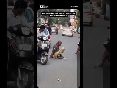 UP Police : Citizens Catch On-Duty Officer Heavily Drunk & Riding Without Helmet