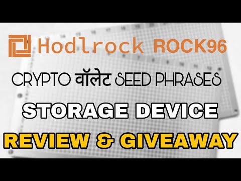 Hodlrock Rock96 - Metal Seed Phrase Storage Device | Secure Your Crypto Wallet Seeds | Giveaway