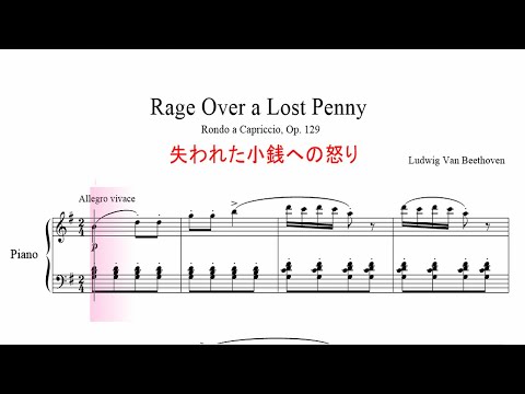 【失くした小銭への怒り】ピアノ楽譜　曲名はわからないけど聴けばわかる曲