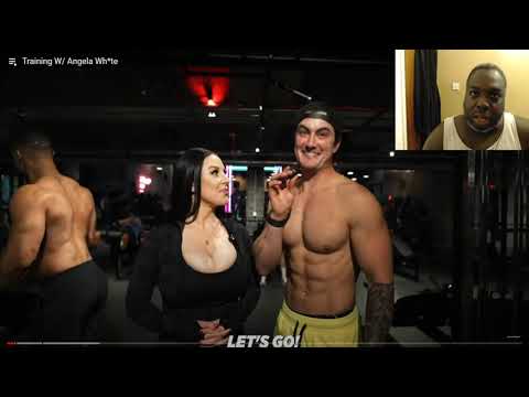 JESSE TRAINING WITH ANGELA WHITE REACTION 😂😂😂 #fitnessmotivation