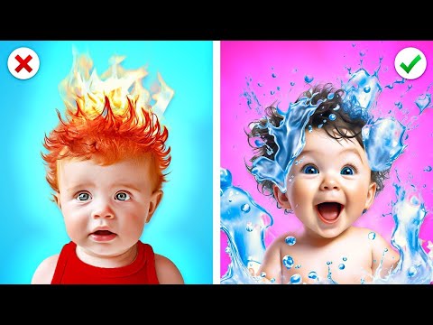 This Is Unheard Of! Ember and Wade from Elemental Have Children! Parenting Hacks by Crafty Panda Go!