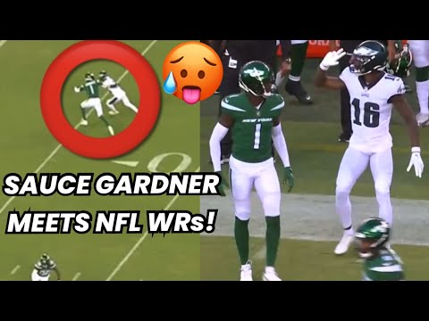 Sauce Gardner’s ‘FIRST NFL GAME’ Vs Eagles 🥶 FILM + Highlights (WR vs CB) Eagles Vs Jets Preseason