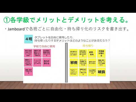 タブレット端末の持ち帰り・自由化のルールを決める