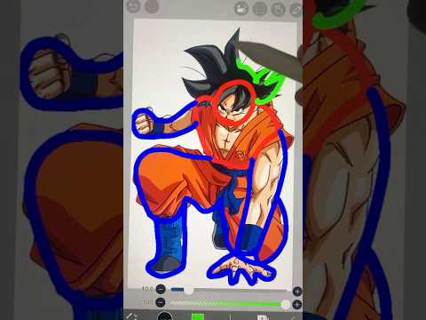 Drawing Goku✨🔥 #art #drawing #anime #goku #dragonball #animeskech #artshorts #shorts #drawingshorts