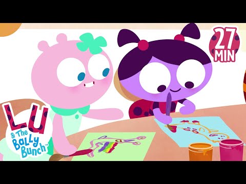 Painting Fun | Preschool Learning Videos for Kids | Lu & The Bally Bunch | 9 Story Kids