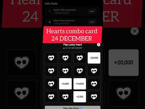 Hearts 24 DECEMBER COMBO CARD