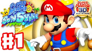 Super Mario Sunshine - Gameplay Walkthrough Part 1 - Bianco Hills 100%! (Super Mario 3D All Stars)