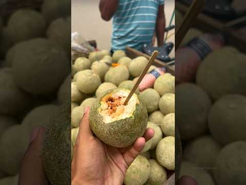 Tasty Masala Bel or Wood Apple! Mouth Watering Street Food #shorts #woodapple #fruits #viral