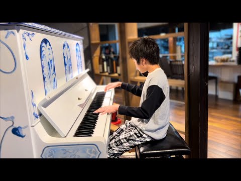 Fly Me to the Moon: Live Piano Performance in a Cozy Restaurant - Evangelion Jazz Arrangement