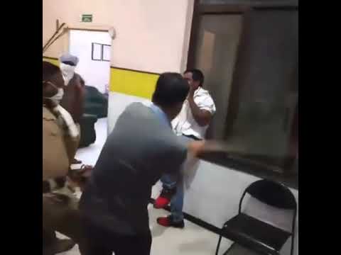 MH Jalna district, Deputy SP Kirdkar brutally beat a man in the hospital because he made a video.